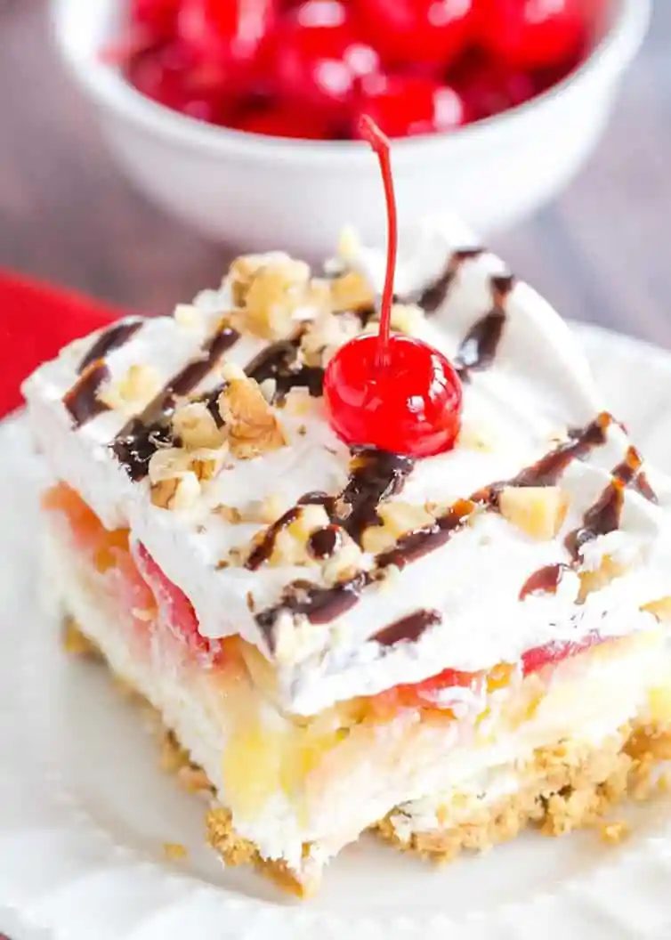 No Bake Banana Split Dessert