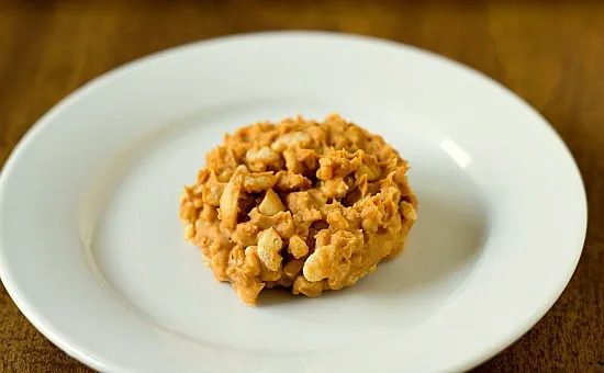 No-Bake Peanut Butter Butterscotch Crisp Cookies