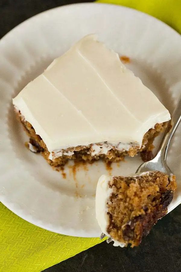 Oatmeal-Raisin Snack Cake plus Cream Cheese Frosting