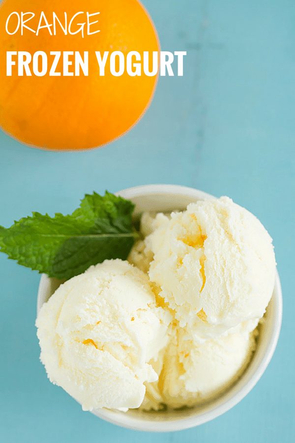 Orange Frozen Yogurt - SO straightforward, tastes just like an orange creamsicle and a great alternative to ice cream. What are you waiting for?!