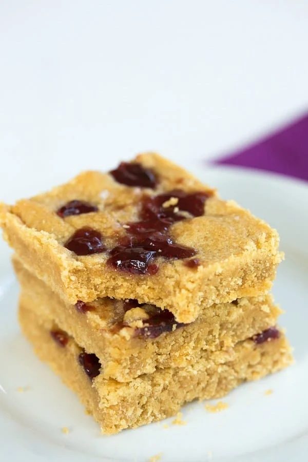 Peanut Butter & Jelly Cookie Bars