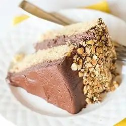 Peanut Butter Layer Cake plus Chocolate Frosting