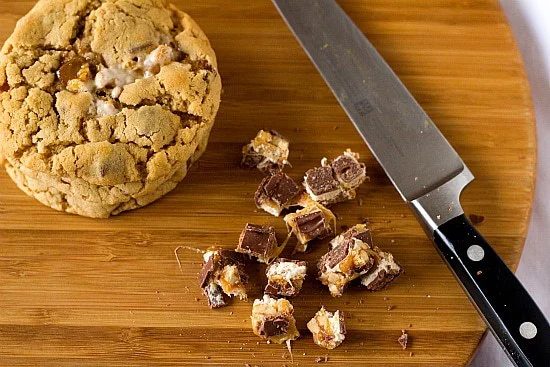 Peanut Butter Snickers Cookies