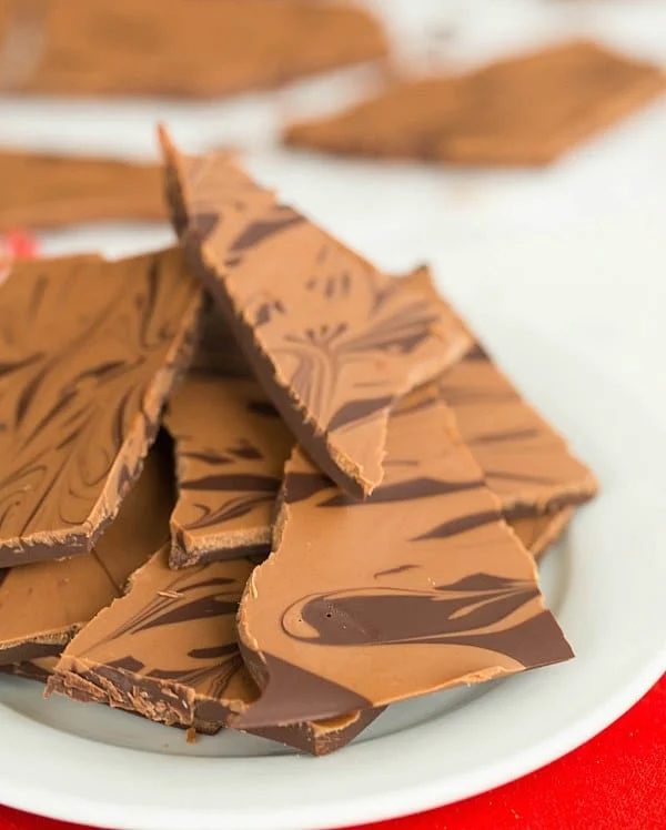 Peanut Butter Swirl Chocolate Bark