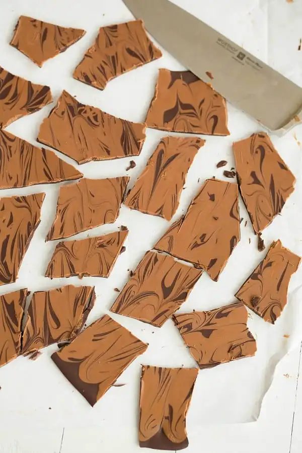 Peanut Butter Swirl Chocolate Bark