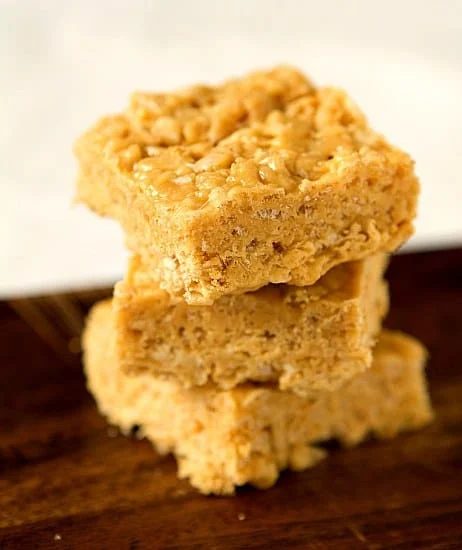 Peanut Butter & White Chocolate Rice Krispies Treats