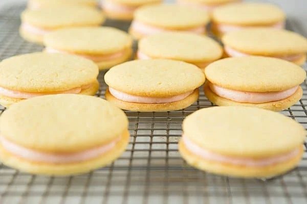 Pink Grapefruit Sandwich Cookies