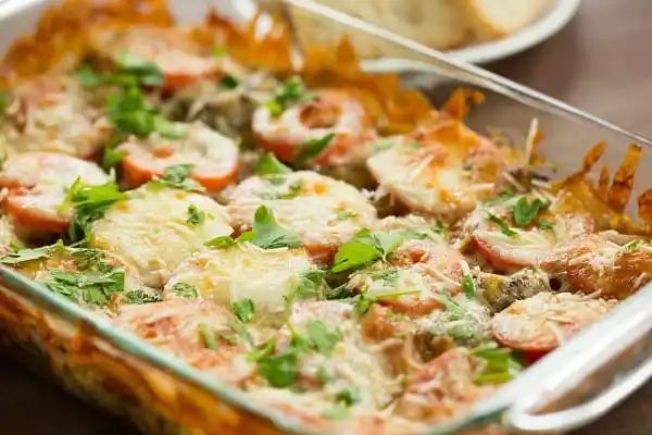 Cheesy Portabello-Tomato Appetizer