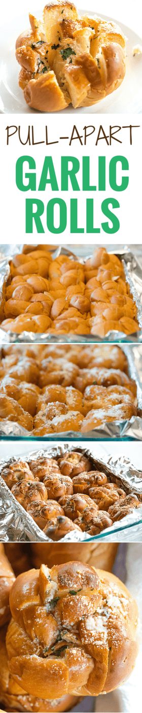 Straightforward Pull-Apart Garlic Rolls are speedy, a reliable way to use up leftover dinner rolls, and are a fabulous alternative to traditional garlic bread.