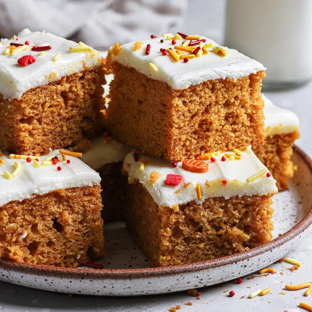 Pumpkin Bars plus Cream Cheese Frosting