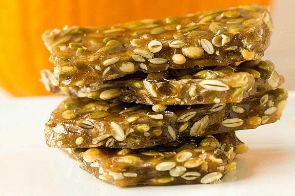 Pumpkin Seed Brittle plus Vanilla Bean and Cardamom