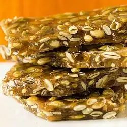 Pumpkin Seed Brittle plus Vanilla Bean and Cardamom