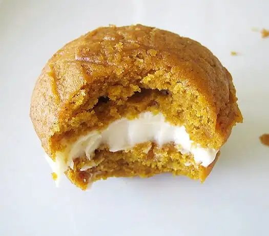 Pumpkin Whoopie Pies, served with Maple-Cream Cheese Filling