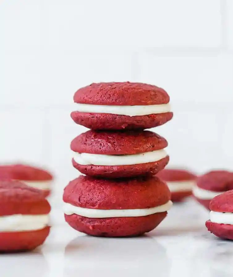 Red Velvet Whoopie Pies plus Cream Cheese Filling