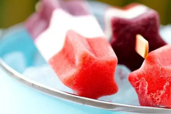 Red, White and Blue Firecracker Popsicles