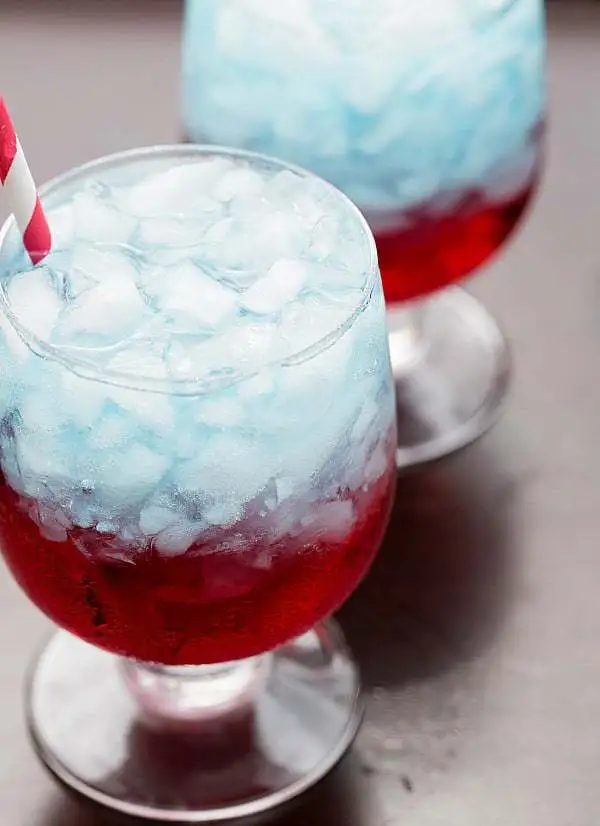 Red, White & Blue Layered Drinks