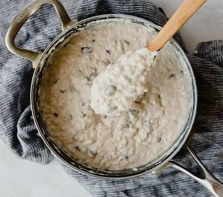 Rice Pudding plus Bourbon-Soaked Raisins
