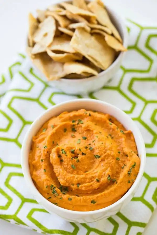 Red Pepper Hummus, roasted