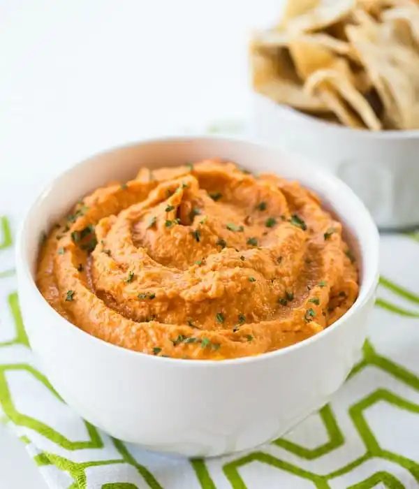 Red Pepper Hummus, roasted