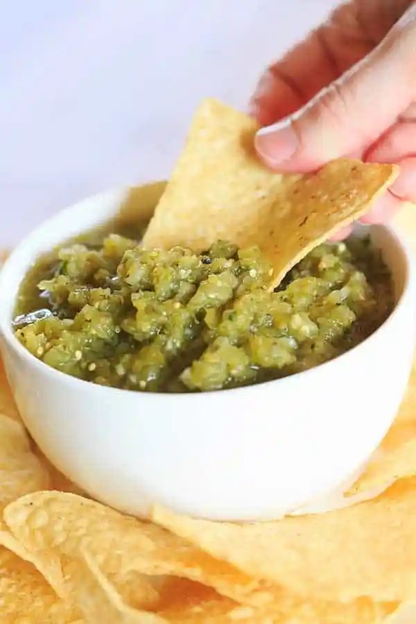 Salsa Verde, served with Hatch Chiles