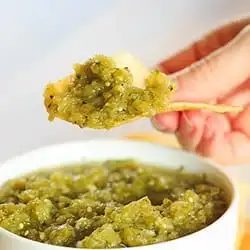 Salsa Verde, served with Hatch Chiles