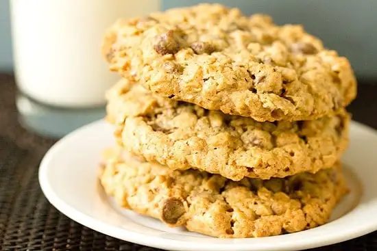 Salted Espresso Oatmeal Chocolate Chip Cookies