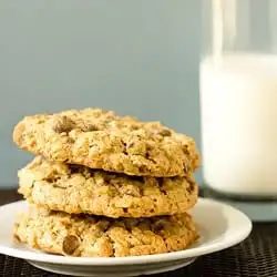 Salted Espresso Oatmeal Chocolate Chip Cookies