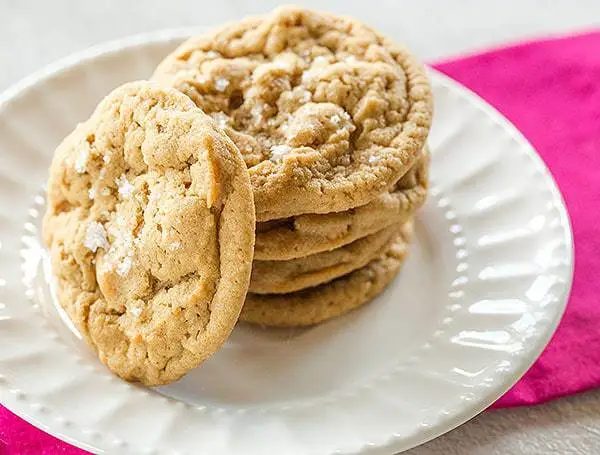 Salted Peanut Butter-Butterscotch Chip Cookies