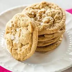 Salted Peanut Butter-Butterscotch Chip Cookies