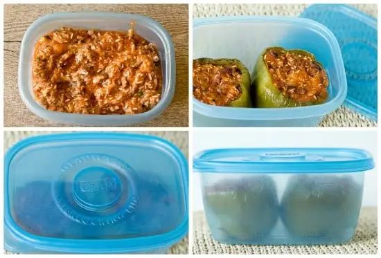Sausage, Mozzarella & Basil Stuffed Peppers