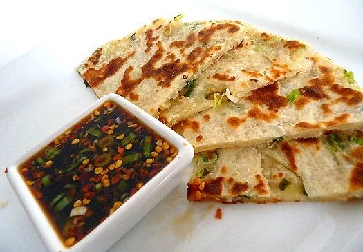 Scallion Pancakes, served with Ginger Dipping Sauce