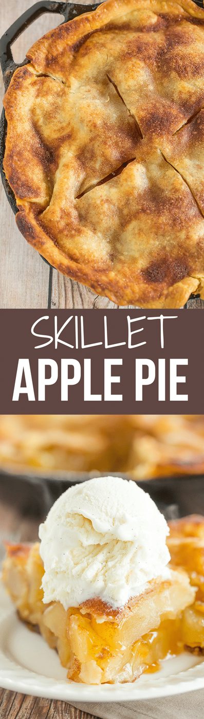 This skillet apple pie is a speedy and straightforward dessert recipe, and it's toffee-like sauce will melt your heart.