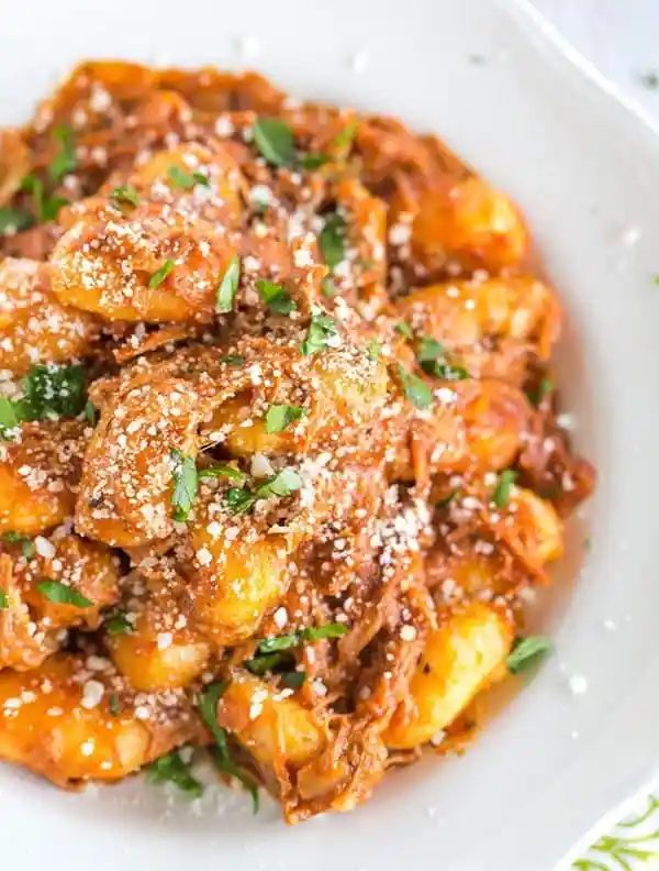 Slow Cooker Gnocchi in Creamy Pork Sauce