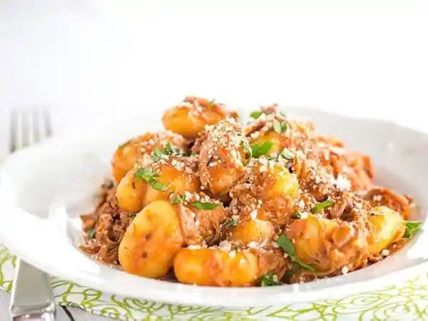 Slow Cooker Gnocchi in Creamy Pork Sauce