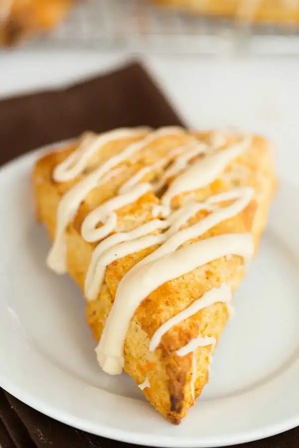 Sweet Potato Scones, served with Maple Cream Glaze
