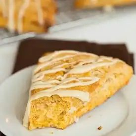 Sweet Potato Scones, served with Maple Cream Glaze
