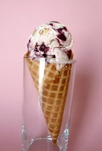 Toasted Almond and Candied Cherry Ice Cream