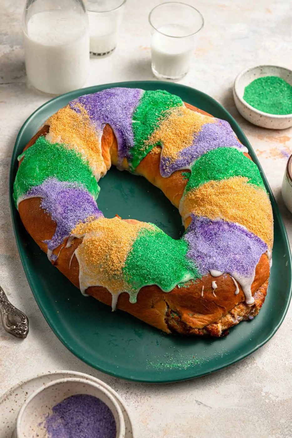 Traditional Mardi Gras King Cake