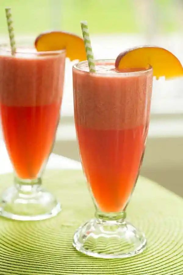 Watermelon-Peach Slushies