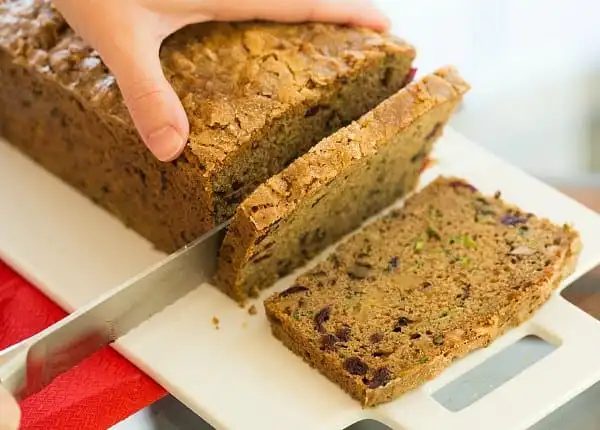 Spiced Zucchini Bread with Dried Cranberries and Walnuts | #recipe