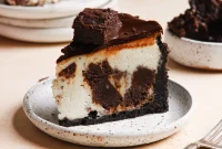 Decadent Brownie Mosaic Cheesecake