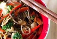 Spicy Almond Butter Soba Stir-Fry
