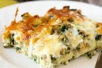 Savory Cheesy Sausage and Spinach Morning Bake