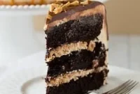 Caramel Peanut Nougat Cake