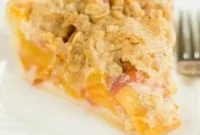 Golden Peach Streusel Pie