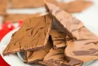 Peanut Butter Marbled Chocolate Bark