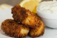 Crispy Homemade Fish Sticks with Zesty Tartar