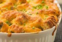 Cheesy Bacon, Mushroom and Spinach Morning Bake