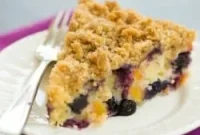 Blueberry Peach Streusel Coffee Cake