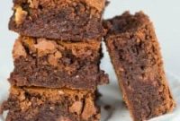 Deep Dark Triple Chocolate Chip Brownies